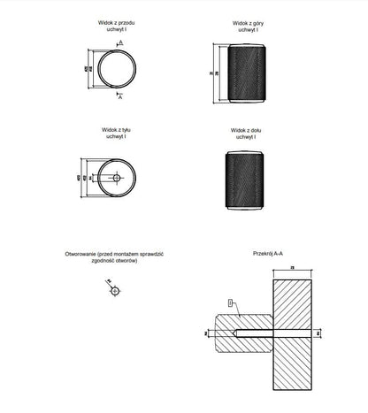 Meubelknop 1060 mat zwart Ø 20 mm Aprile