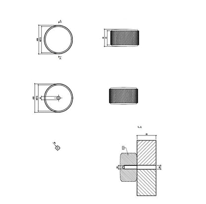Meubelknop 1061 mat zwart Ø 30 mm Aprile