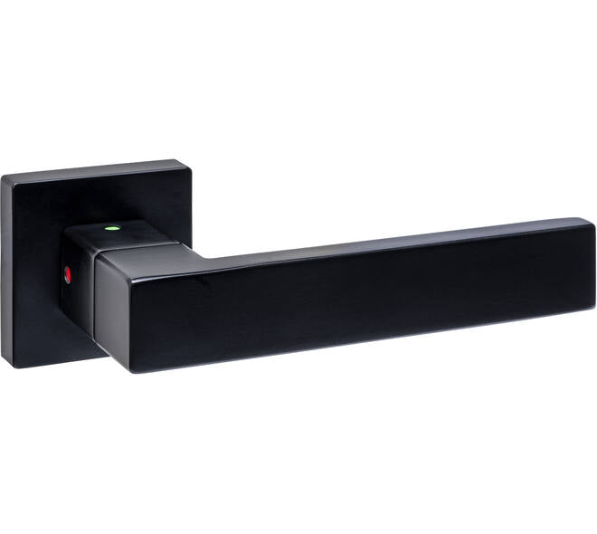 Deurklinken Cunera op vierkant rozet | Intersteel | Zwart