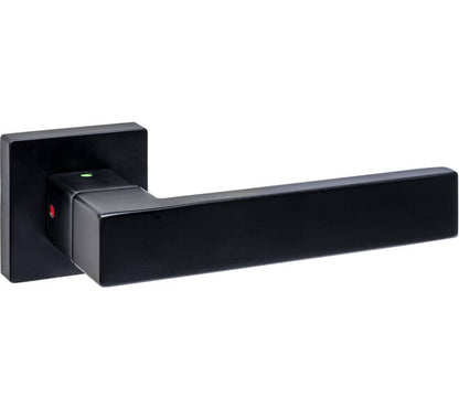 Deurklinken Cunera op vierkant rozet | Intersteel | Zwart