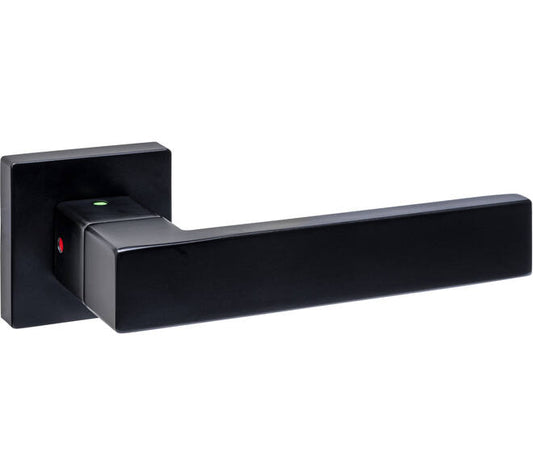 Deurklinken Cunera op vierkant rozet | Intersteel | Zwart