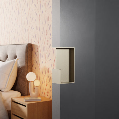 Inbouw schuifdeurkom rechthoekig Champagne blend 100x50x40 mm – deur in de wand – sfeerfoto