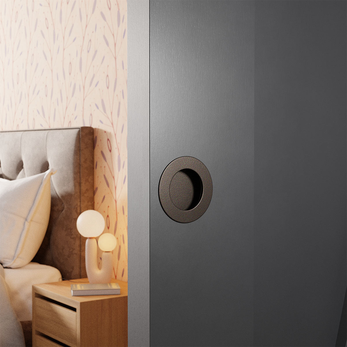 Schuifdeurkom rond Dark blend Ø40–65 mm – sfeerfoto