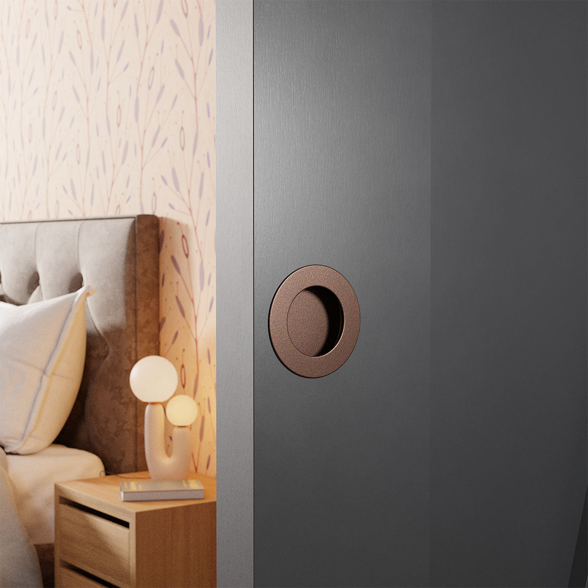 Schuifdeurkom rond Bronze blend Ø40–65 mm – sfeerfoto