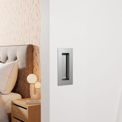 Schuifdeurkom rechthoekig RVS geborsteld 102x51 mm – model 0712 – sfeerfoto