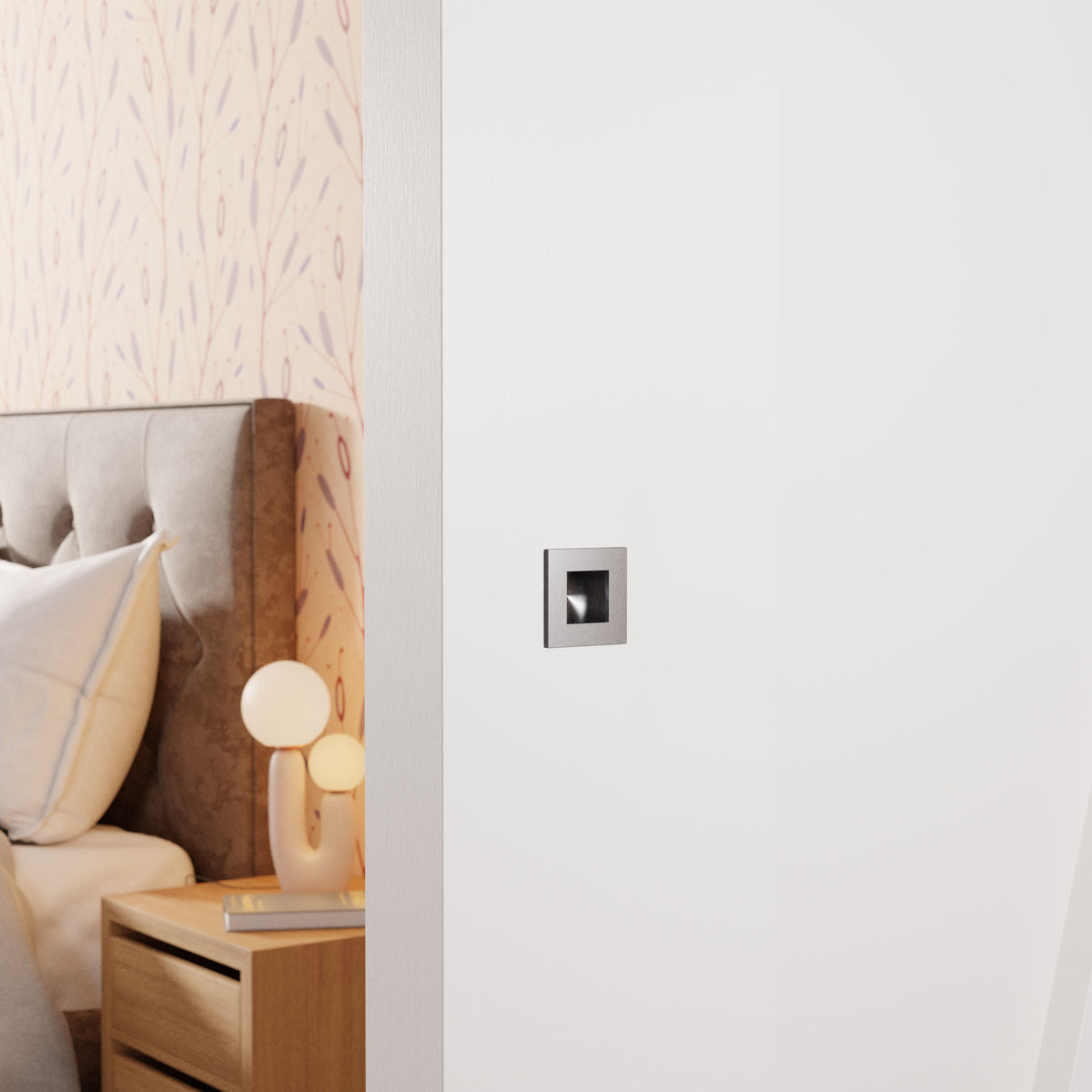 Schuifdeurkom vierkant RVS geborsteld 30x30–90x90 mm – sfeerfoto