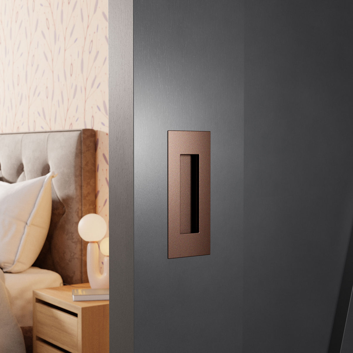 Schuifdeurkom rechthoekig Bronze blend 120x40–180x60 mm – sfeerfoto
