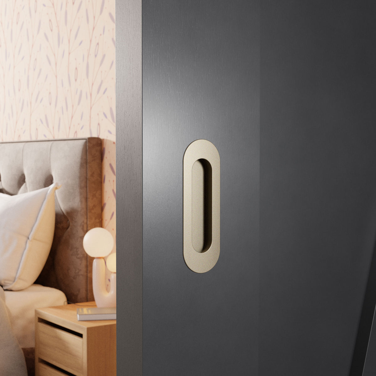 Schuifdeurkom ovaal Champagne blend 120x40–180x60 mm – sfeerfoto