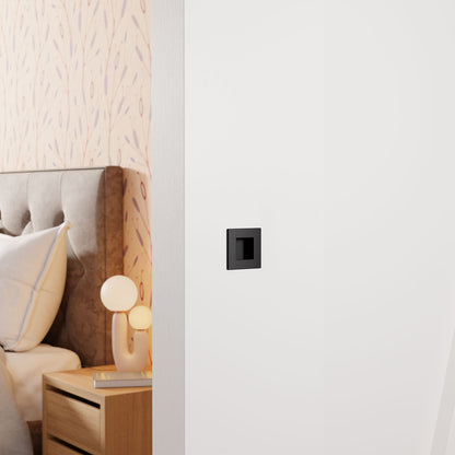 Schuifdeurkom vierkant zwart 30x30–90x90 mm – sfeerfoto