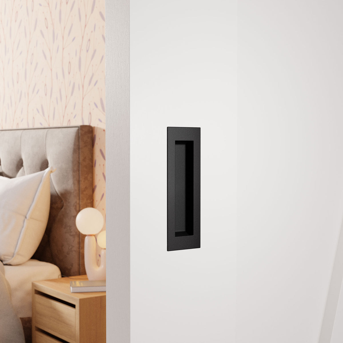 Schuifdeurkom rechthoekig zwart 120x40–180x60 mm – sfeerfoto