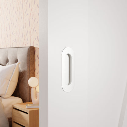 Schuifdeurkom ovaal wit 120x40–180x60 mm – sfeerfoto