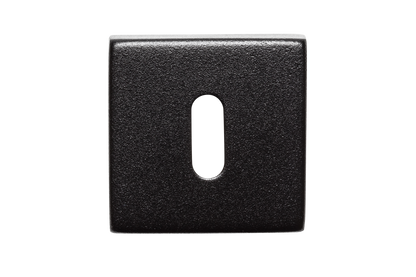 AVJD Deurklinken L-haaks op vierkant rozet - zwart