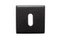 AVJD Deurklinken L-haaks op vierkant rozet - zwart