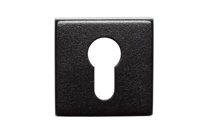 AVJD Deurklinken L-haaks op vierkant rozet - zwart