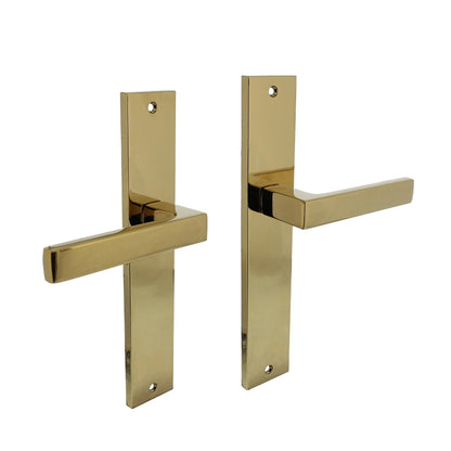 Deurklinken Hera op schild | Intersteel | Messing PVD