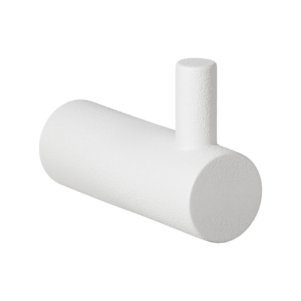 GPF Jas- / handdoekhaak 40x14mm - wit