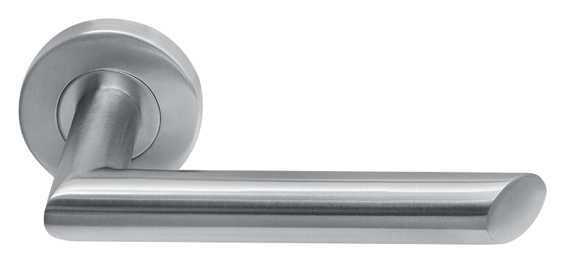 AVJD Deurklinken op rond rozet - RVS