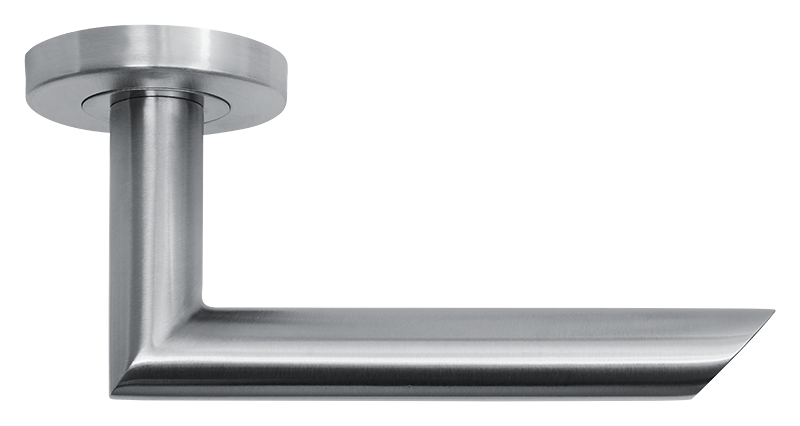 AVJD Deurklinken op rond rozet - RVS