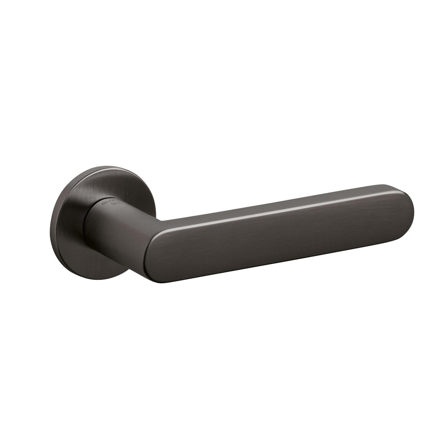Olivari Deurklinken Link op rond rozet - Antraciet mat titaan PVD