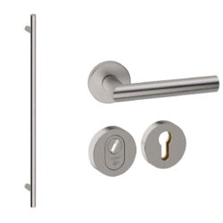 Voordeurset rond Frankfurt 1900 RVS inox Hardbrass