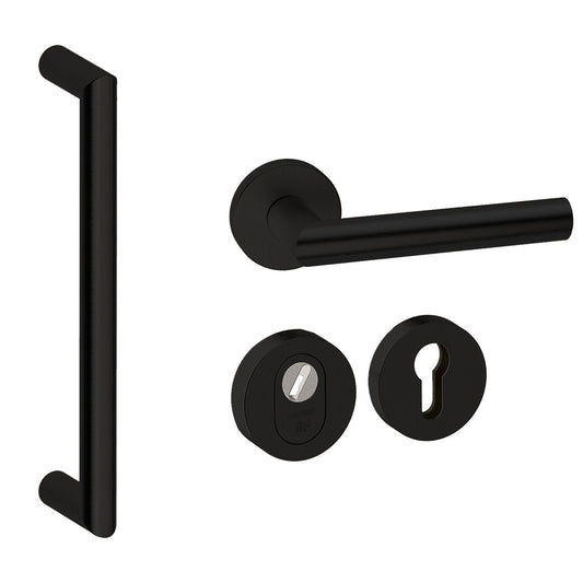 Voordeurset rond Nairobi 800 zwart Hardbrass