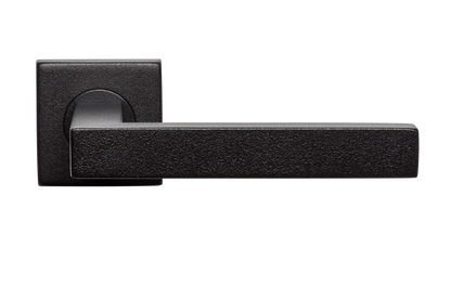 AVJD Deurklinken op vierkant rozet - zwart