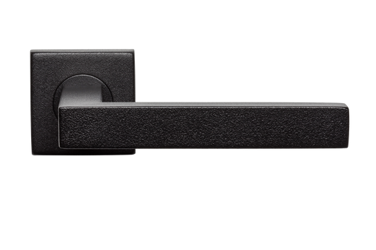 AVJD Deurklinken op vierkant rozet - zwart