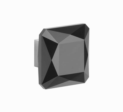 Meubelknop 1065 zwart glas met chroom – 42 of 50 mm Aprile