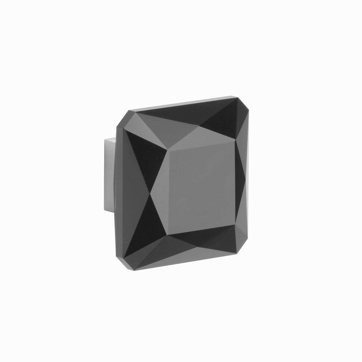Meubelknop 1065 zwart glas met chroom – 42 of 50 mm Aprile