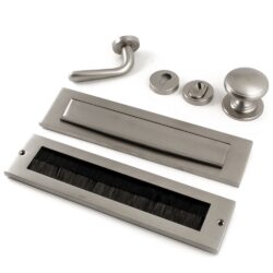 Complete voordeurset PVD inox linkswijzend Hardbrass