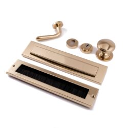 Complete voordeurset PVD messing linkswijzend Hardbrass