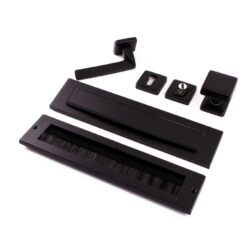 QBE voordeurset puurzwart linkswijzend Hardbrass