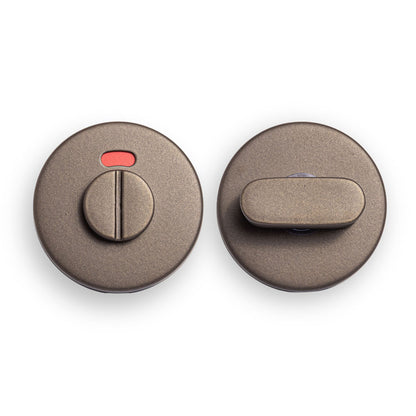 AVJD Door handles Bauhaus on round rosette - black