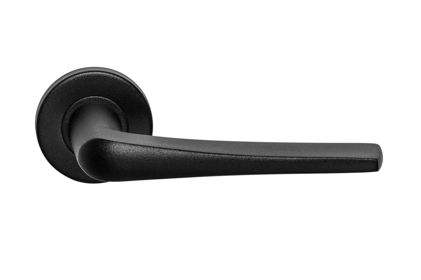 AVJD Deurklinken op rond rozet - zwart