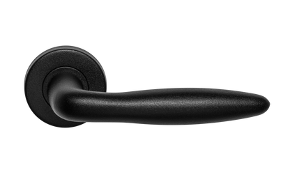 AVJD Deurklinken sigaar model op rond rozet - zwart