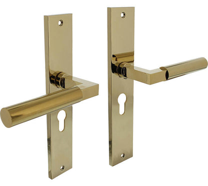 Deurklinken Bauhaus op schild | Intersteel | Messing PVD