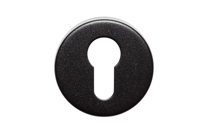AVJD Deurklinken op rond rozet - zwart