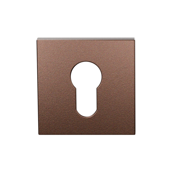 GPF Door handles L-bend on rosette - Dark brown