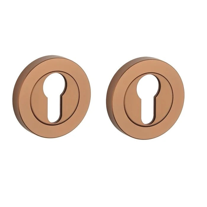 STERK Deurklinken 1743 op rond rozet – koper PVD