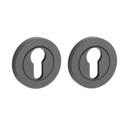 STERK Deurklinken 1741 op rond rozet – mat zwart