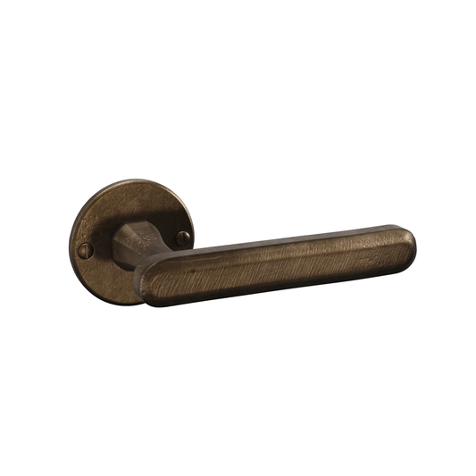 GPF Door handles L-bend on rosette - Dark brown