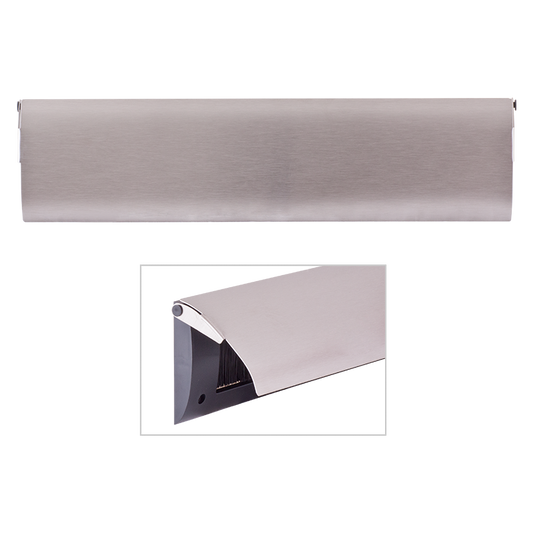Tochtklep RVS 86x345 mm – brievenbus binnenzijde | GPF