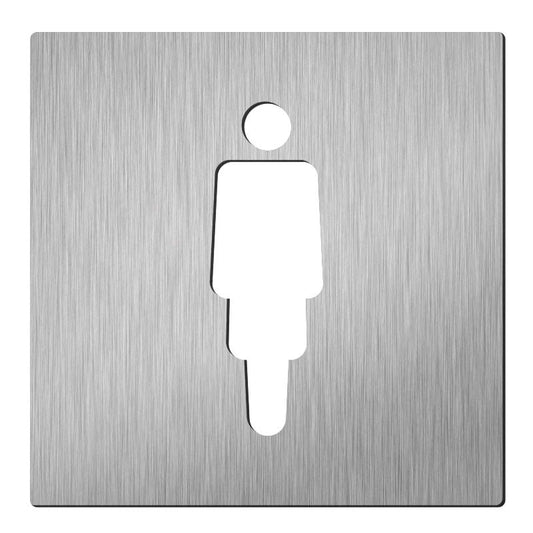 Hardbrass Pictogram dames vierkant - RVS