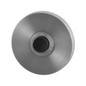 GPF Beldrukker rond met zwarte button - RVS