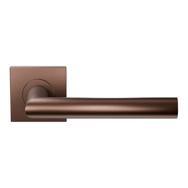 GPF Door handles L-bend on rosette - Dark brown