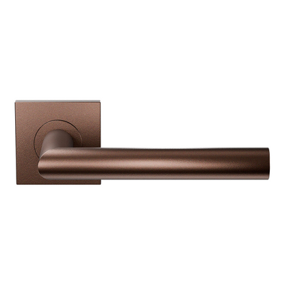 GPF Door handles L-bend on rosette - Dark brown