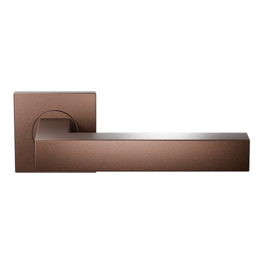 GPF Door handles L-bend on rosette - Dark brown