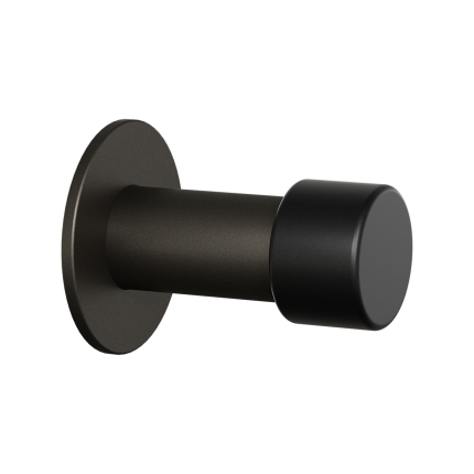 GPF Türstopper mit Rosette, rund, 60 mm – schwarz