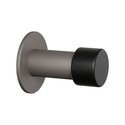 GPF Türstopper mit Rosette, rund, 60 mm – schwarz