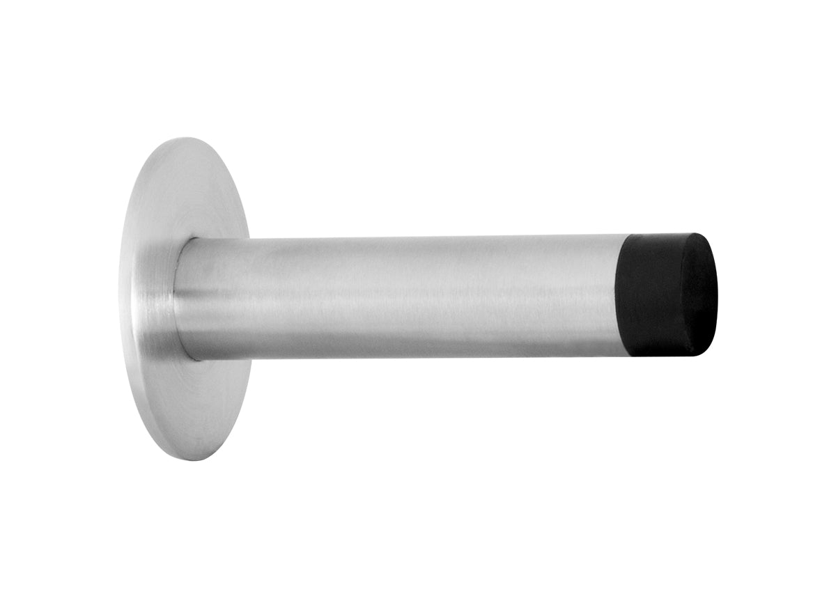 Deurstopper RVS slank Ø19 op rond rozet 85 mm | GPF